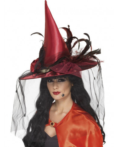 Chapeau de sorcière rouge...