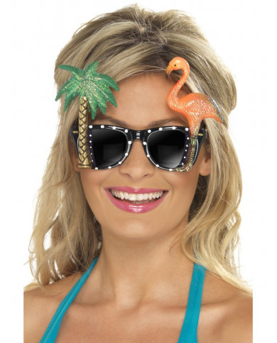 Lunettes tropicales Flamand rose