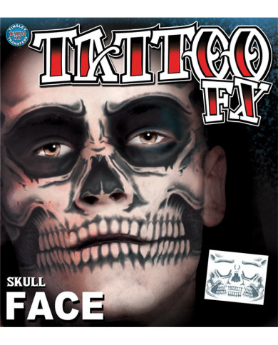 Tatouage facial Squelette