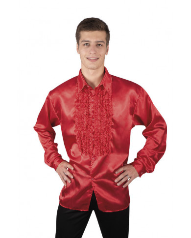 Chemise disco rouge homme
