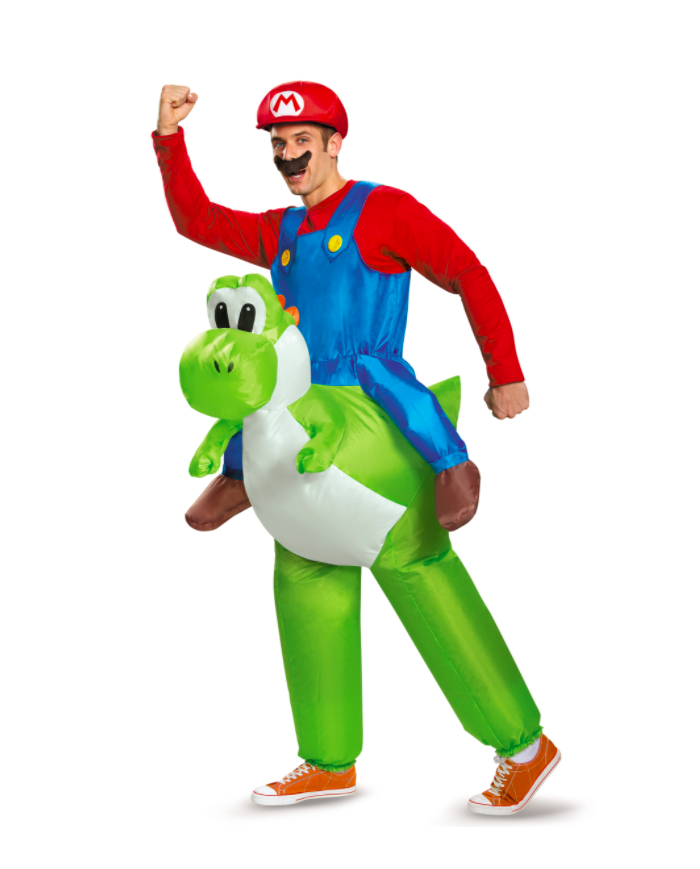 Déguisement Mario et Yoshi officiel gonflable pour adulte