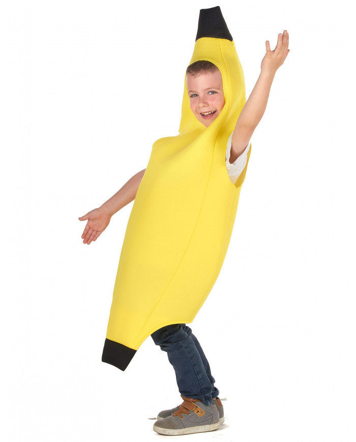 Déguisement enfant fruit banane costume combinaison mousse mixte