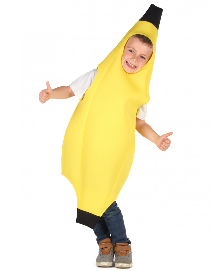 Déguisement enfant fruit banane costume combinaison mousse mixte