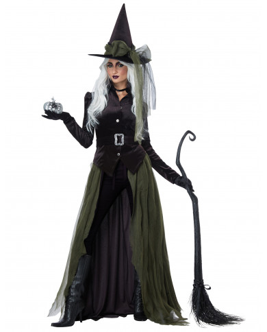Costume sorcière noir et...