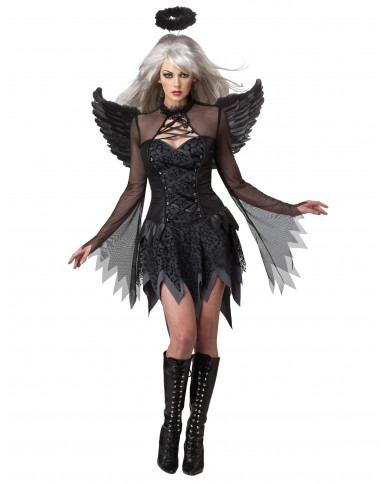 Costume ange noir adulte femme