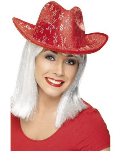 Chapeau cowboy rouge avec...